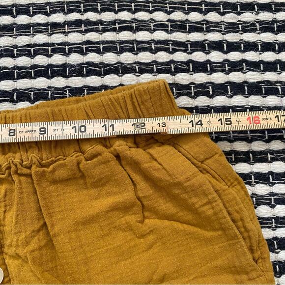 🌿Madewell Womens Button Brown Mustard Cotton Two Piece Shorts Outfit S - Picture 12 of 12